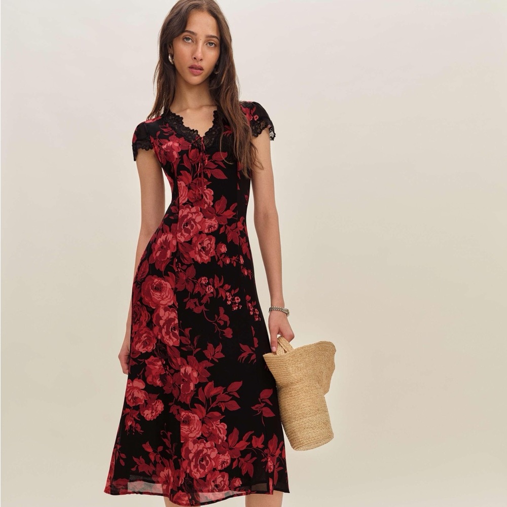 Reformation Tiffie Dress basilica SIZE 8